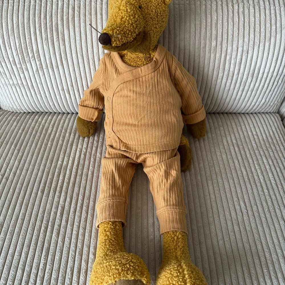 Cloud Island Ribbed Marigold Baby Outfit